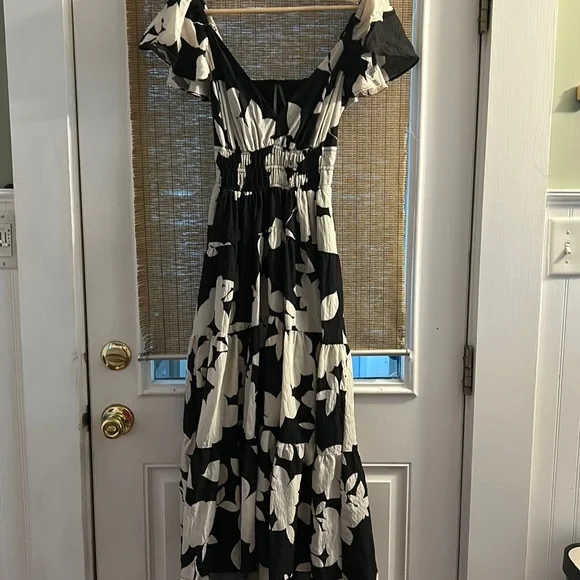 Anthropologie Floral Graphic Maxi Dress, Size XS Petite - Picture 3 of 3